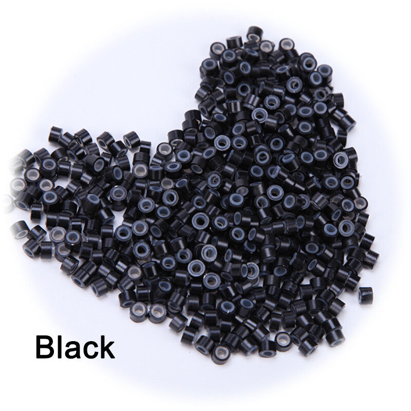 Silicone Lined Micro Rings Crimp Beads for Feather Hair I Tip Extension LOOP USA