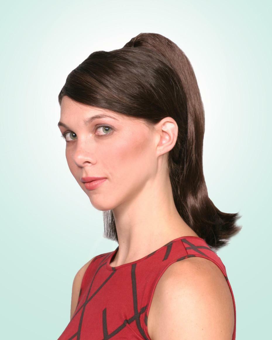14″ LONG STRAIGHT HAIR PONYTAIL HAIRPIECE CLAW CLIP REVERSIBLE WAVY LOOK BRITNEY