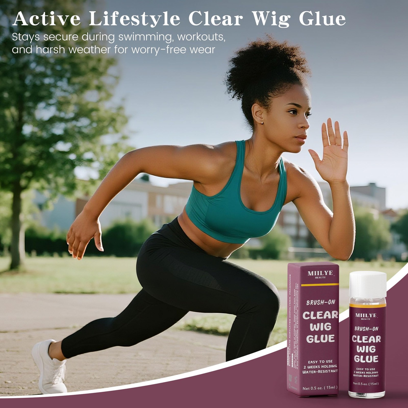 Waterproof Clear Lace Glue, Sweat & Swim Proof Strong Hold for Wigs & Hair Sy…
