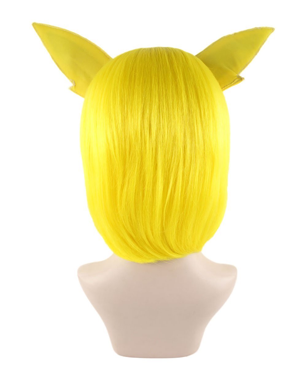 Monster Unisex Wig w/ Ears | Yellow Cosplay Wig | Premium Breathable Capless Cap