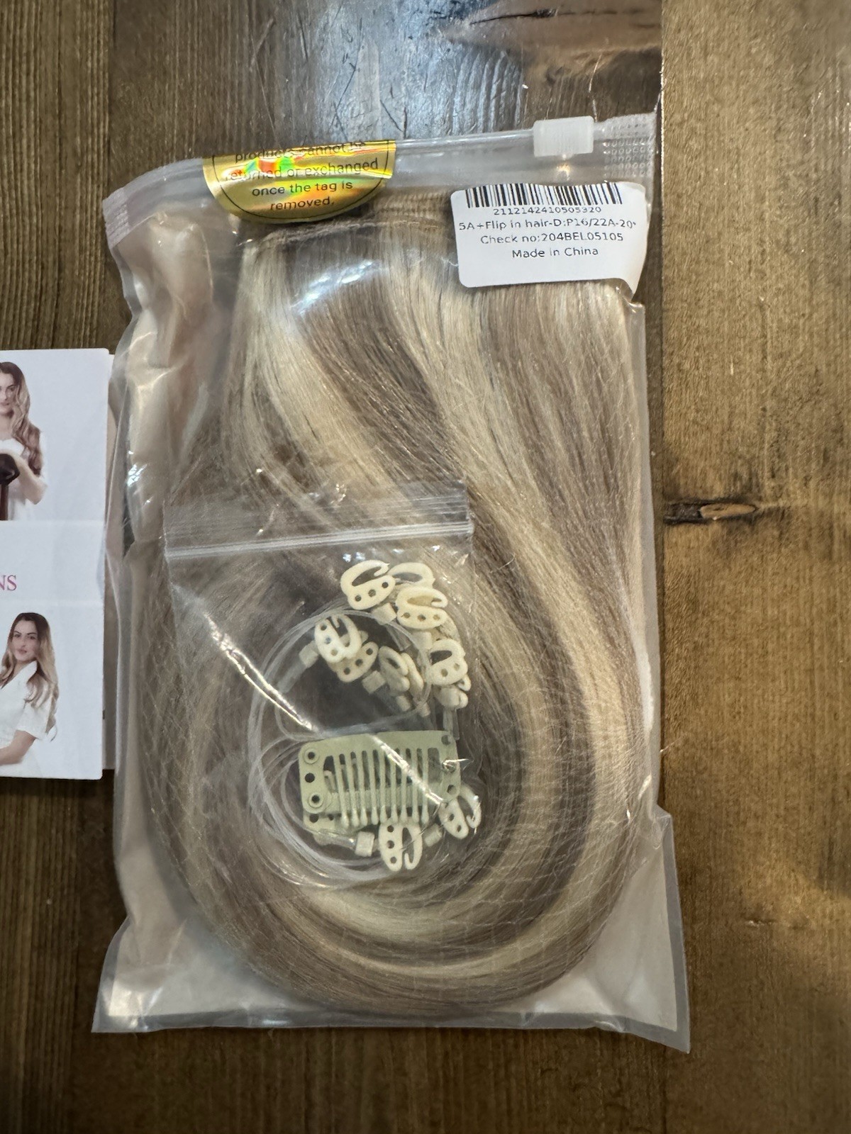 New Goo Goo Light Blonde Highlights 16/22 Classic Clip In Hair Extensions 20″