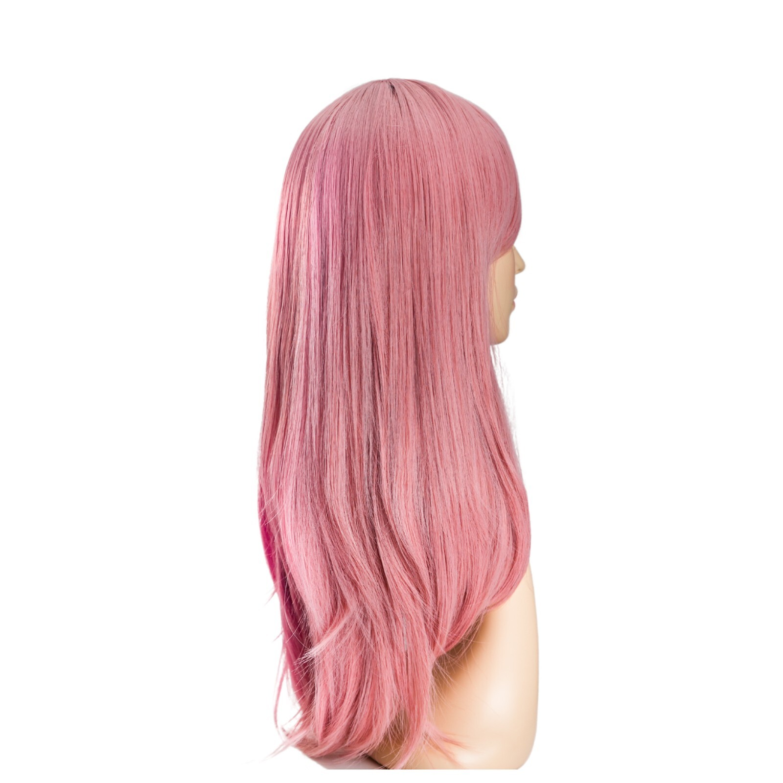 OneDor 20 Inch Full Head Straight Kanekalon Hair Wig (Pink)