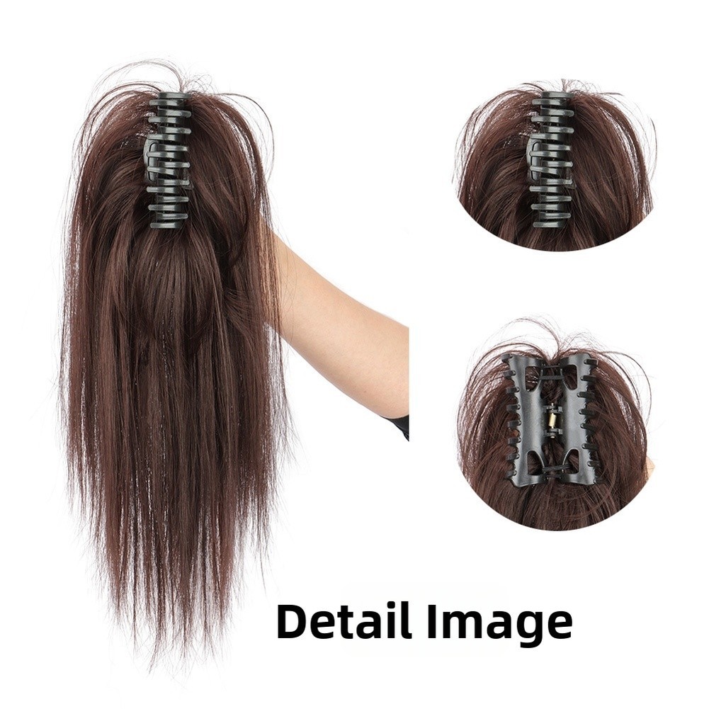 Synthetic Hair Ponytail Extensions Half Up Waterfall 35cm High Temperature Wire