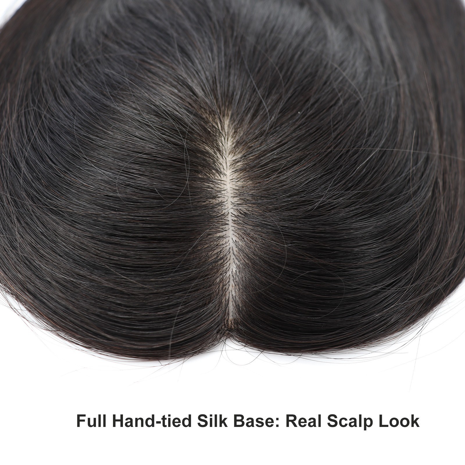 100% human hair Topper Remy European Hair Silk Top Hand Tied hair extensions