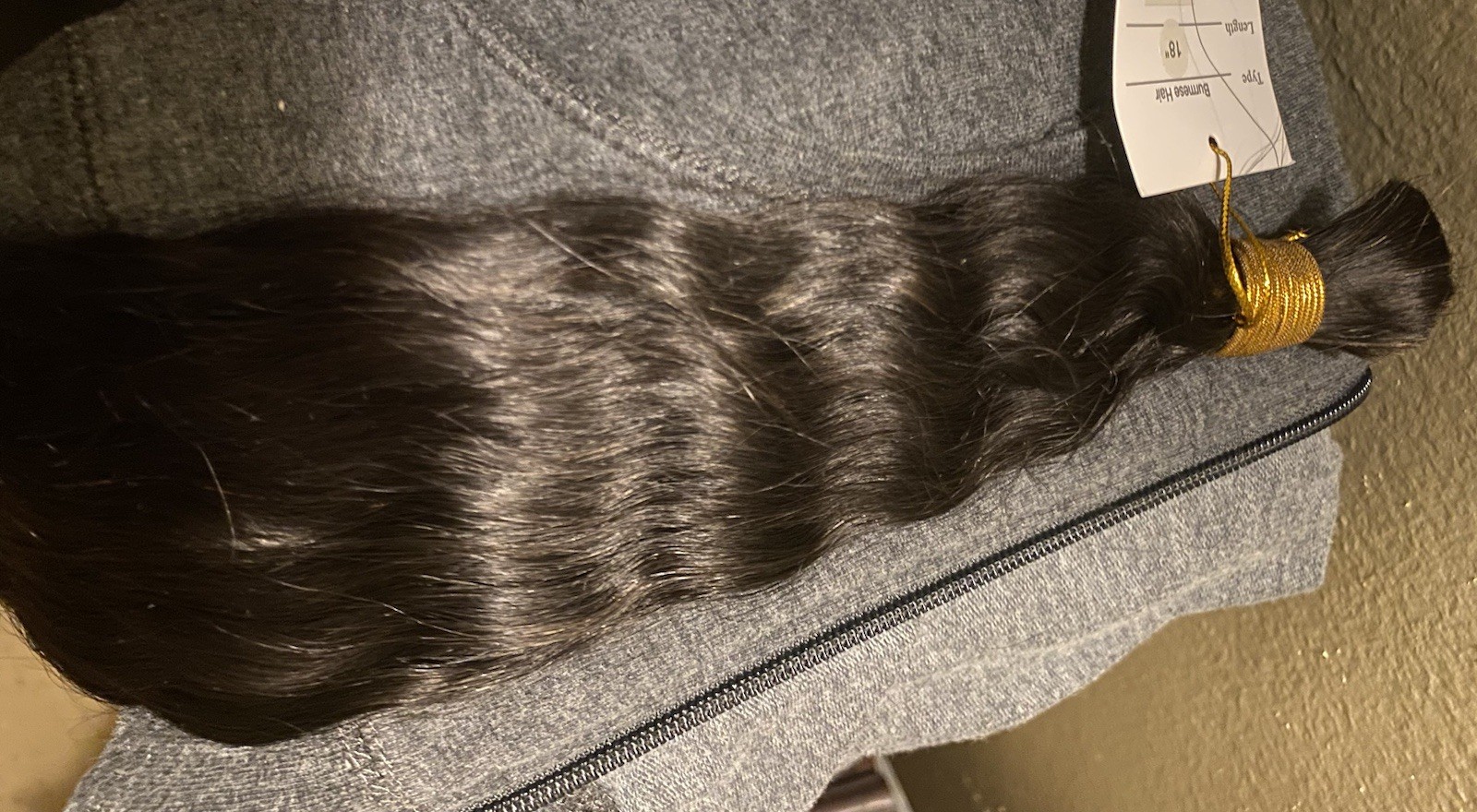 Wet And Wavy 18in NO WEFT Double drawn Hair Bulk 100% Human 3 Bundles = 300g