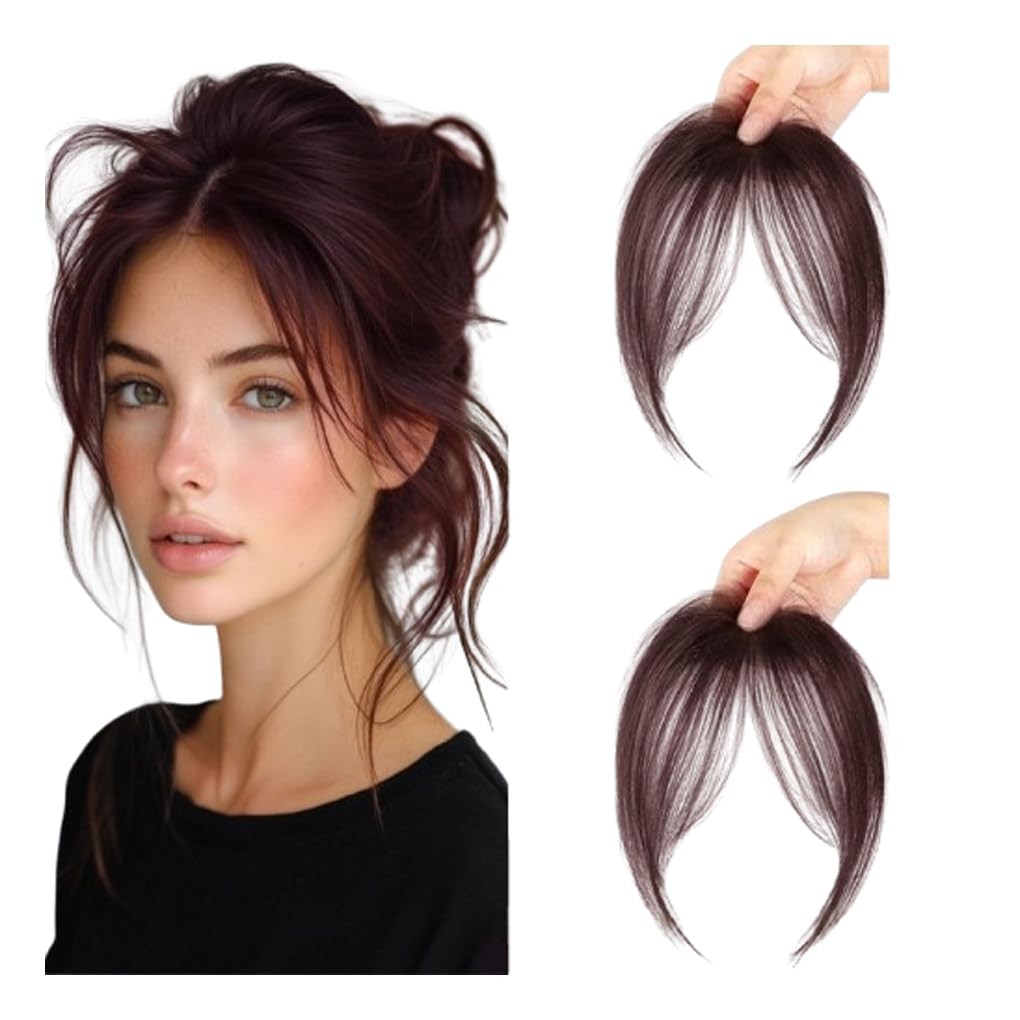 Bangs Hair Clip in Bangs Fringe w/ Temples Hairpieces Women Hair Bangs Extension