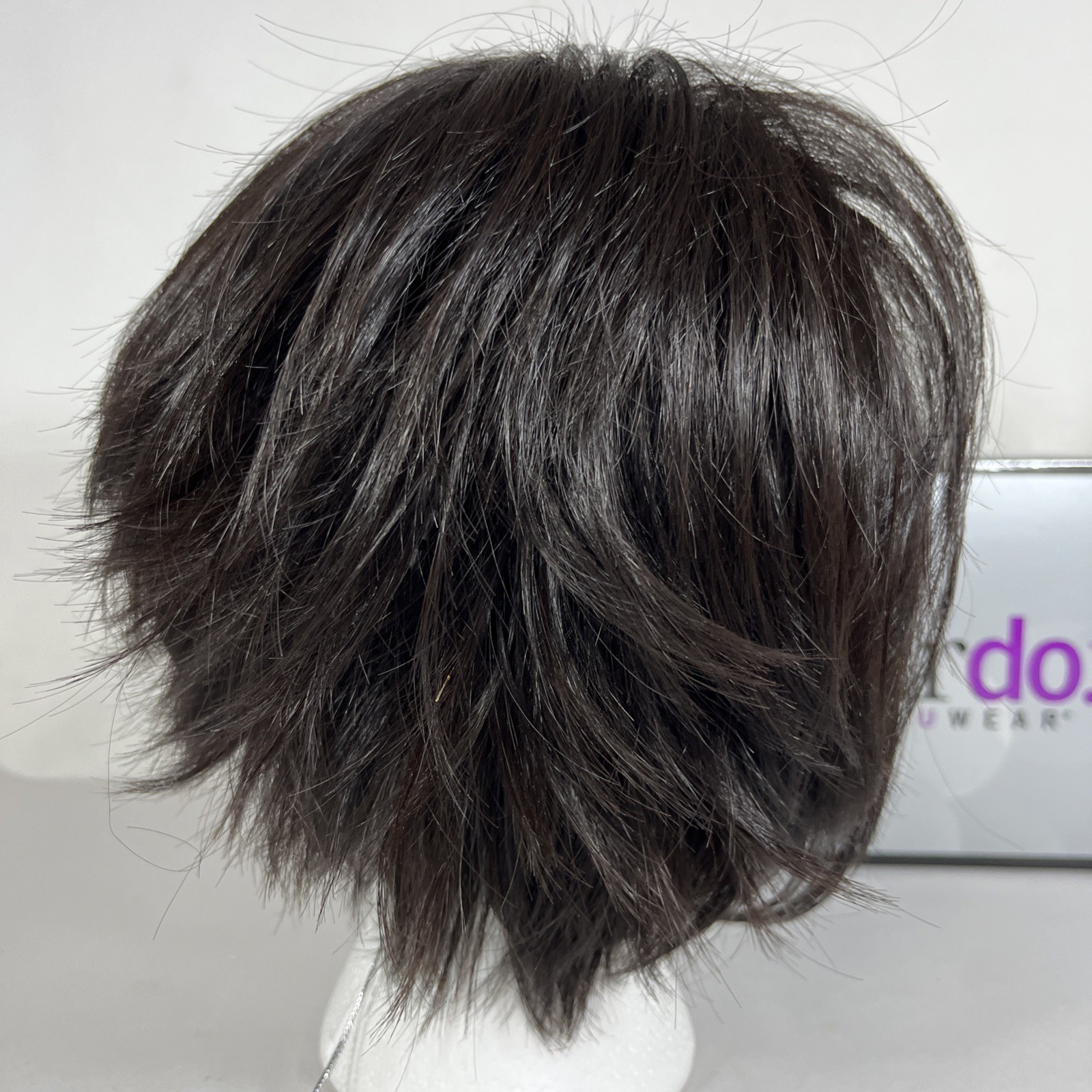 Textured Fringe Bob Wig Hairdo by HAIRUWEAR Midnight Brown Dark Brown R4