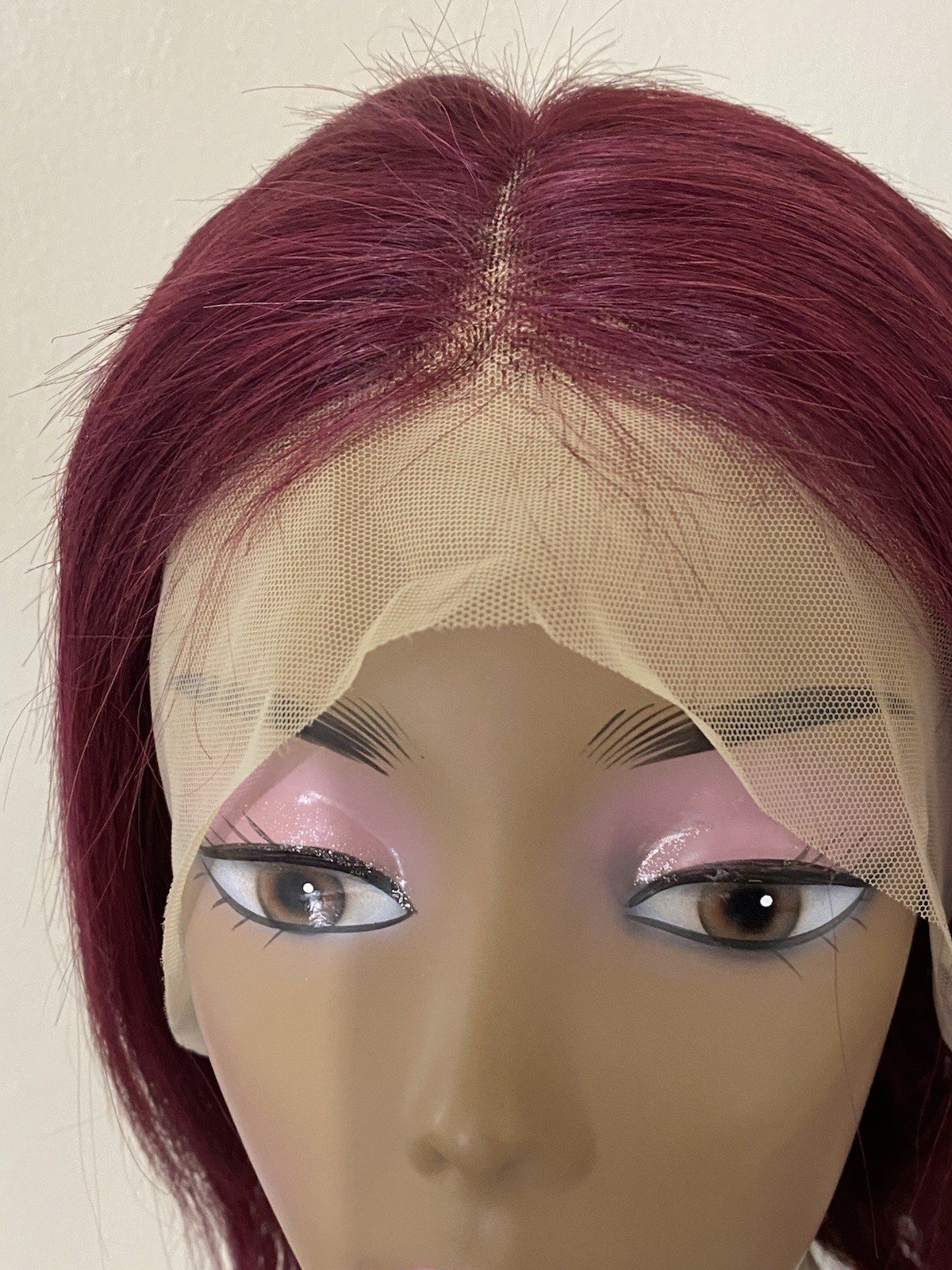12 Inch Burgundy Red Wig 13×4 Lace Front Wig Human Hair Bob Glue-less Preplucked