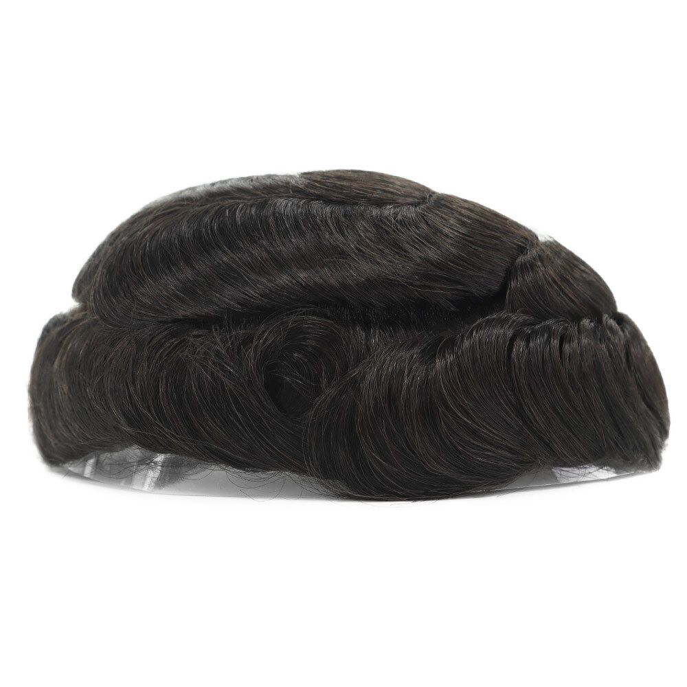 Australia Men Toupee Hairpiece French Lace Hair System Replacement Poly Skin Wig