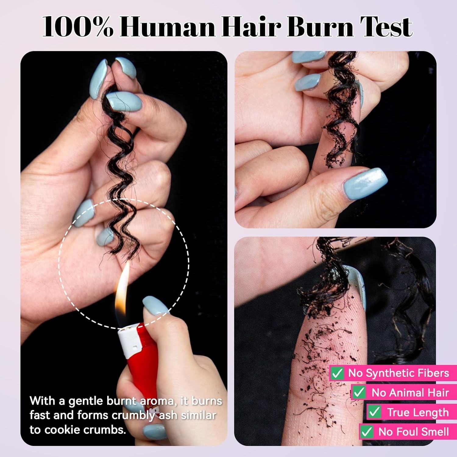 Feather Crochet Human Hair, 120g 16 Inch 12A Brazilian Virgin Deep Curly Crochet