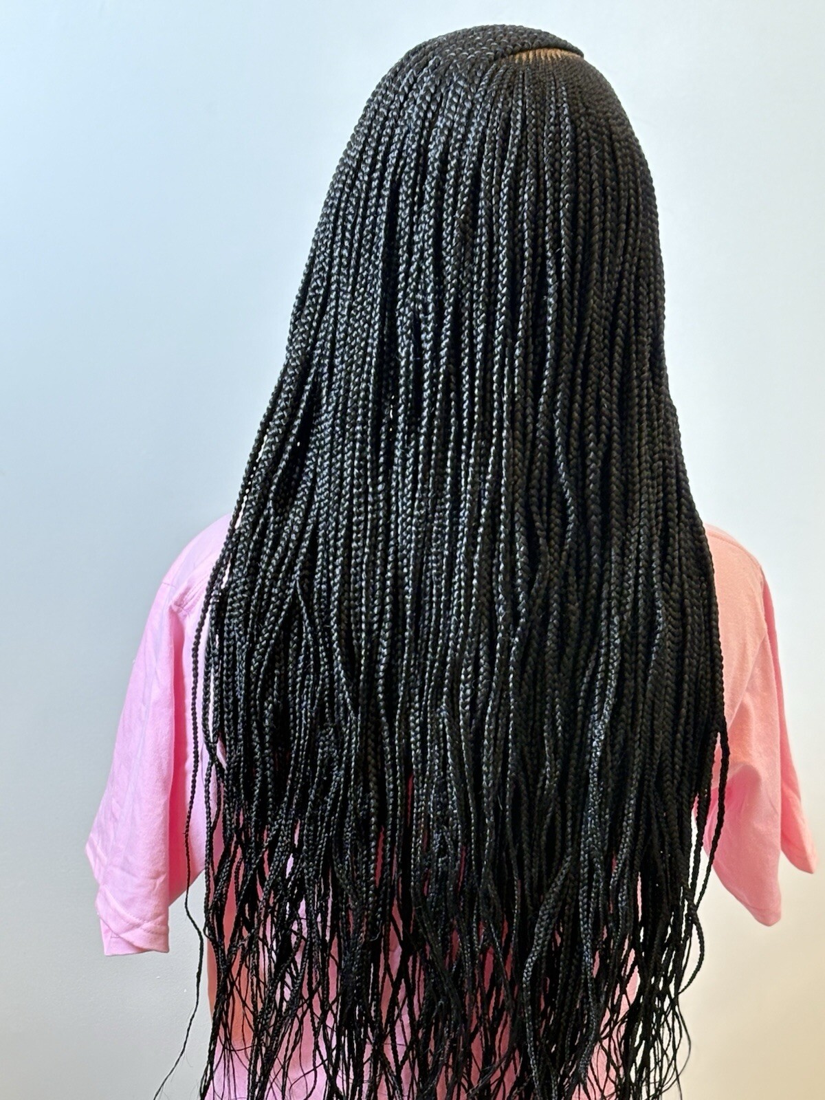 Closure C Curve Braided Wig| Braided Wig Black Wig| Ready To Ship