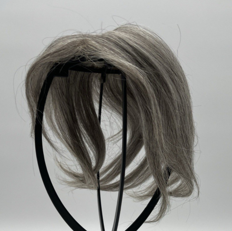Dark Gray & Black Mixed 100% Human 10in Women Hair Topper