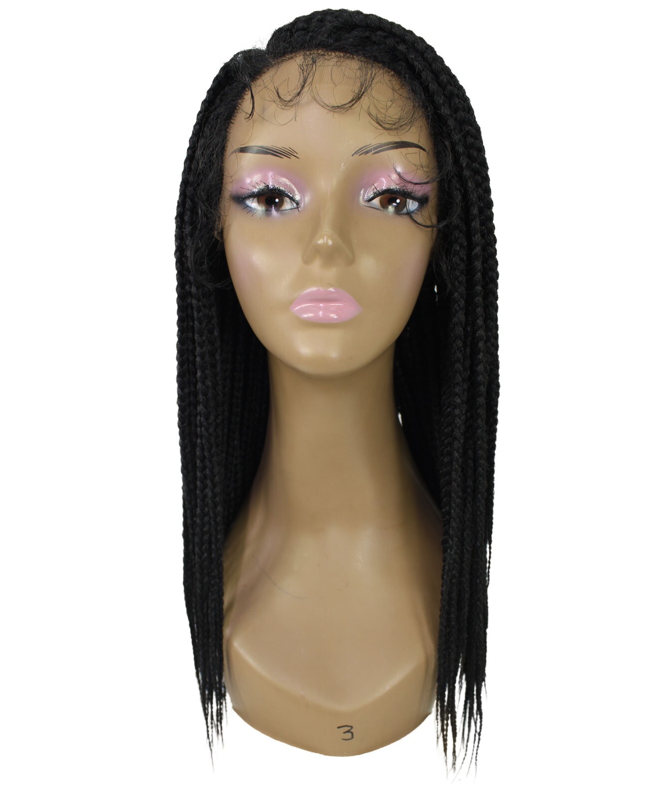 LUXLUXE Samone Curly 21″ Long Braided Wig, Beauty Heat Resistant Fiber, BLB-0149