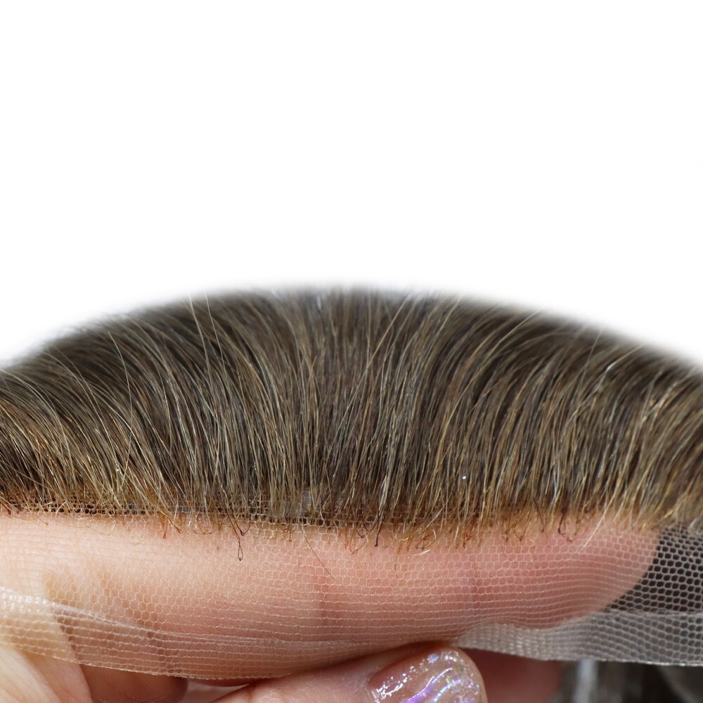 Lace Skin Mens Frontal Hairpiece Male Forehead Hair Line for Receding Hairline