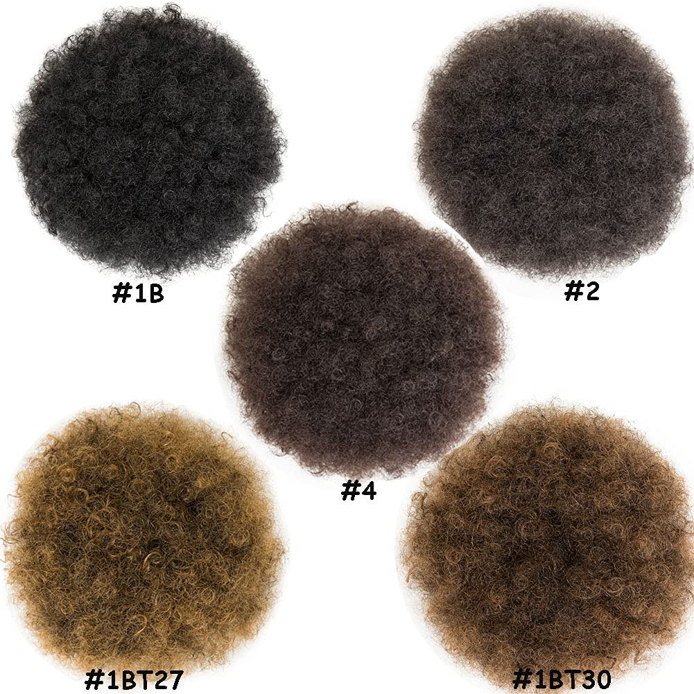 MOONSHOW Afro Puff Drawstring Ponytail Extension for Black Women Short Afro Kink
