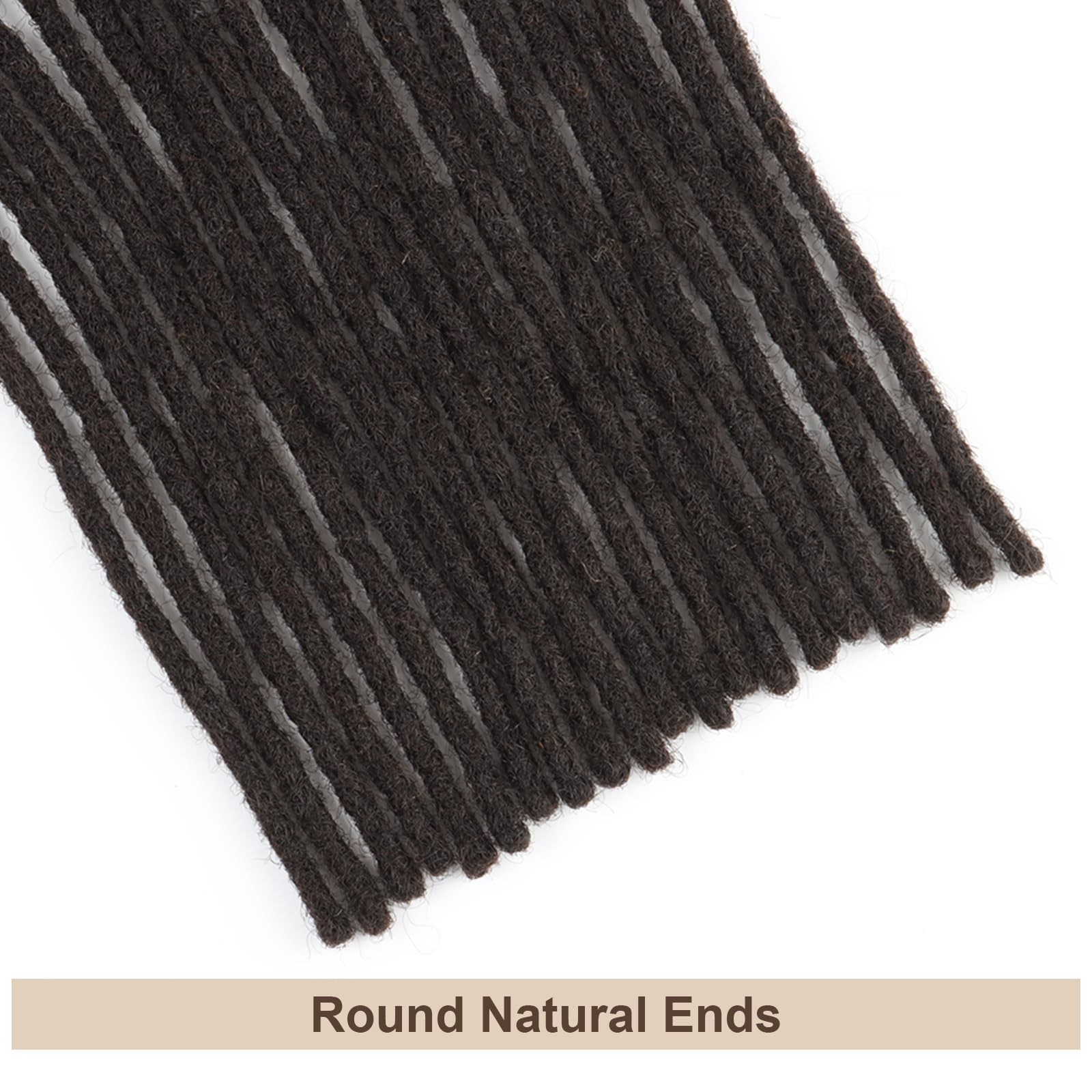Iiflydsfa 16 Inch 60 Strands Loc Extensions Human Hair For Men/Women 0.6Cm