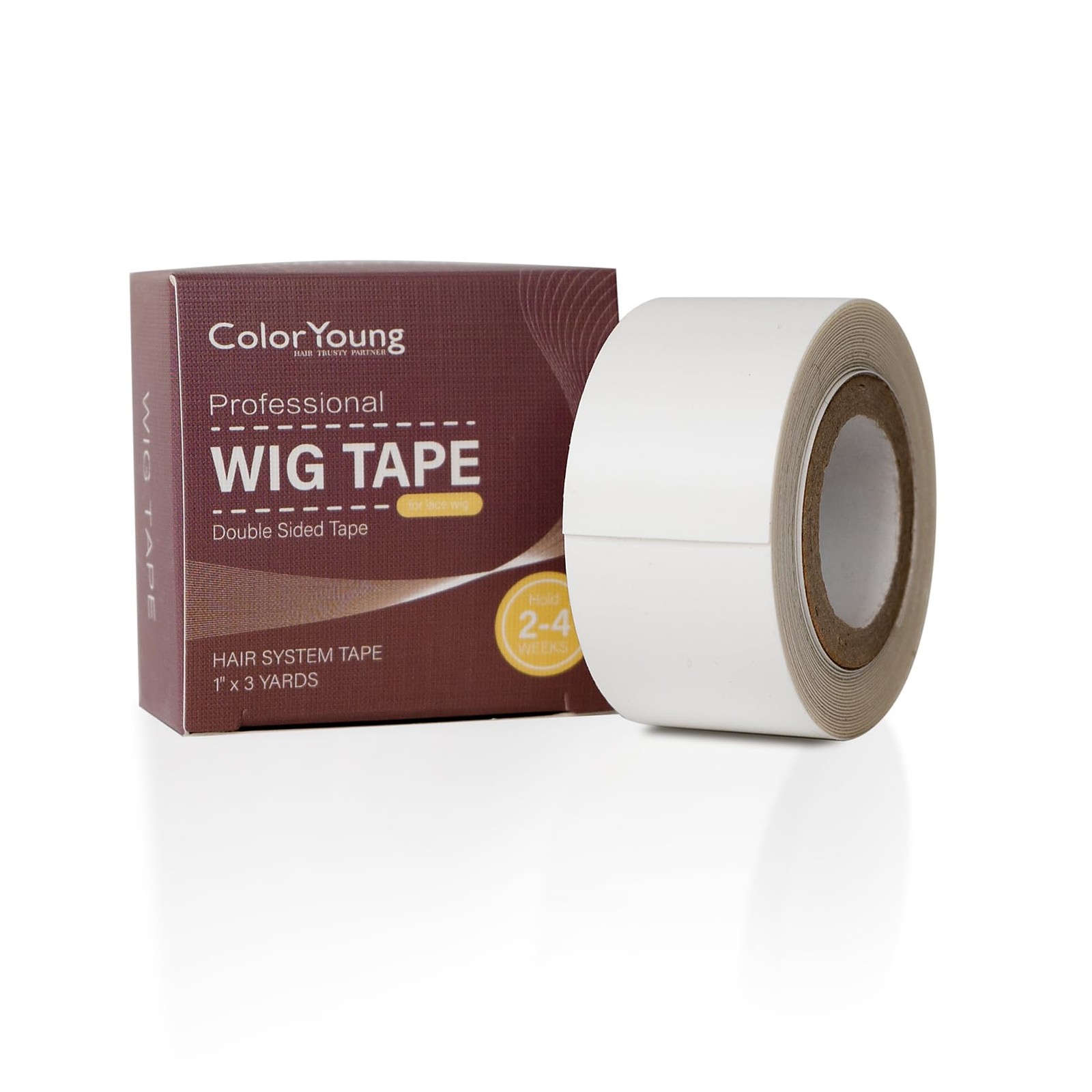 1″(2.54cm)*3Yards White Lace Front Wig Tape Roll Waterproof Strong Double Sid…