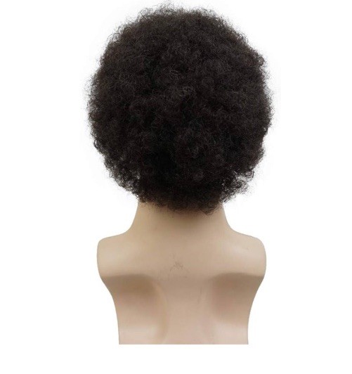 Afro Kinkly Curly Wigs Synthetic Wig for Black Men Natural Color Synthetic Hair