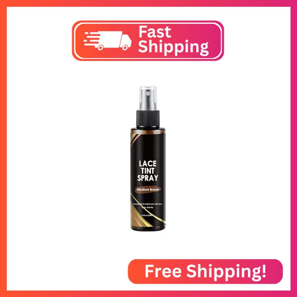 Lace Tint Spray for Wigs – Dark, Medium, and Light Brown Shades for Closures and
