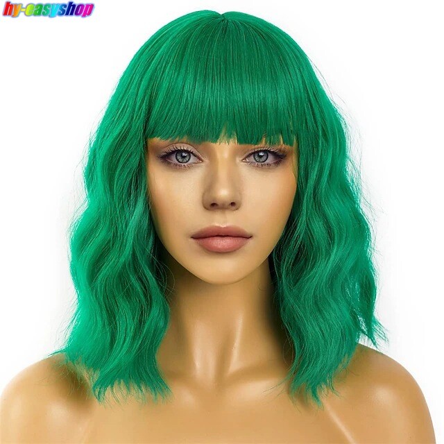 13 Colors Wigs Short Wave Curly Synthetic Hair For Women Party Cosplay Costume