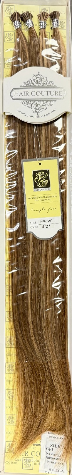 Hair Couture Versatile Human Remy Hair 20″ I-Tip Extensions 120pcs #4/27 Blend