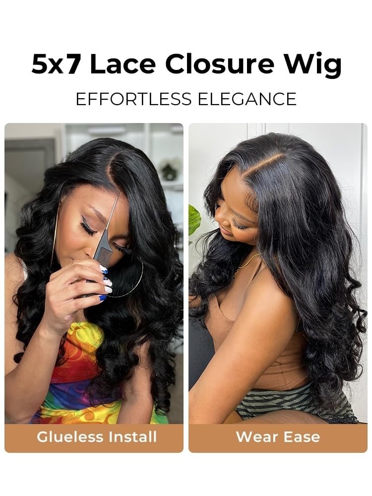 18 Inch Body Wave Lace Front Wig – Glueless, Pre-Plucked, Ready to Wear, Human H