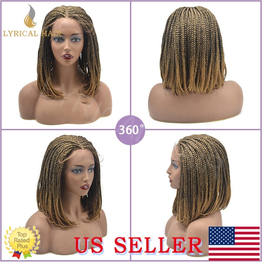 Box Braided wigs For Black Women Synthetic Lace Front Braids Wig Lightweight Hai