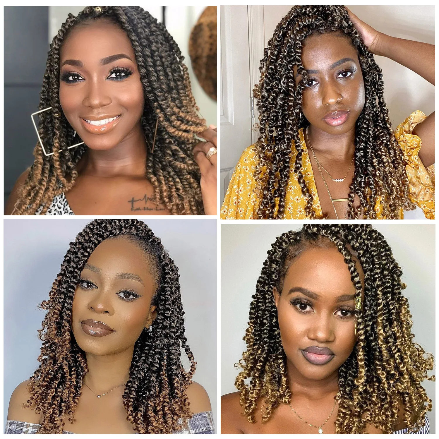 Pre-twisted Passion Twist Crochet Hair 1Pack Synthetic Hair for Black Women