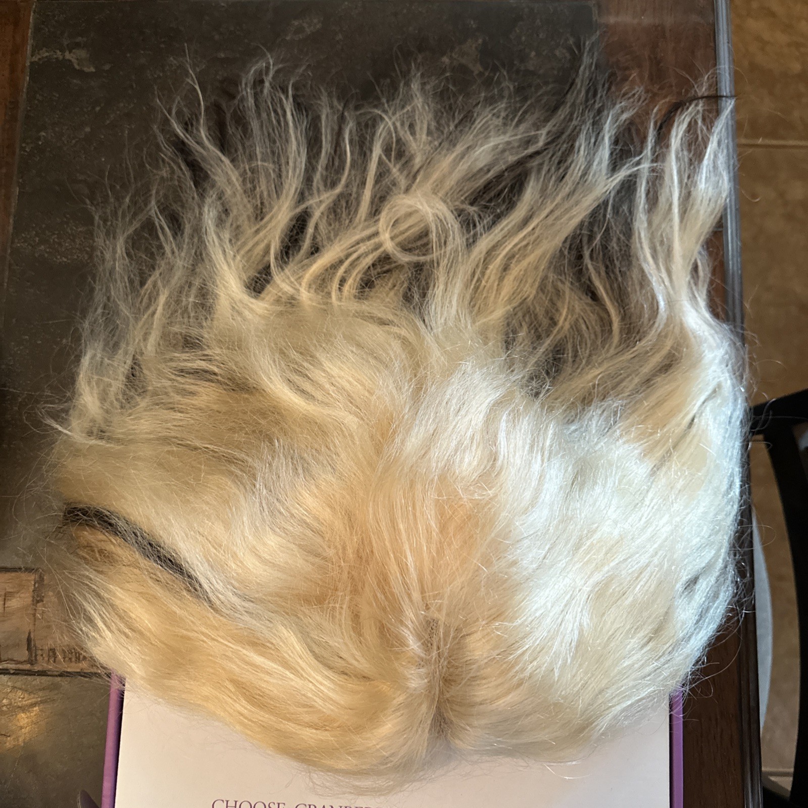 Blonde with Black Highlights Long Hair Glamour Wig