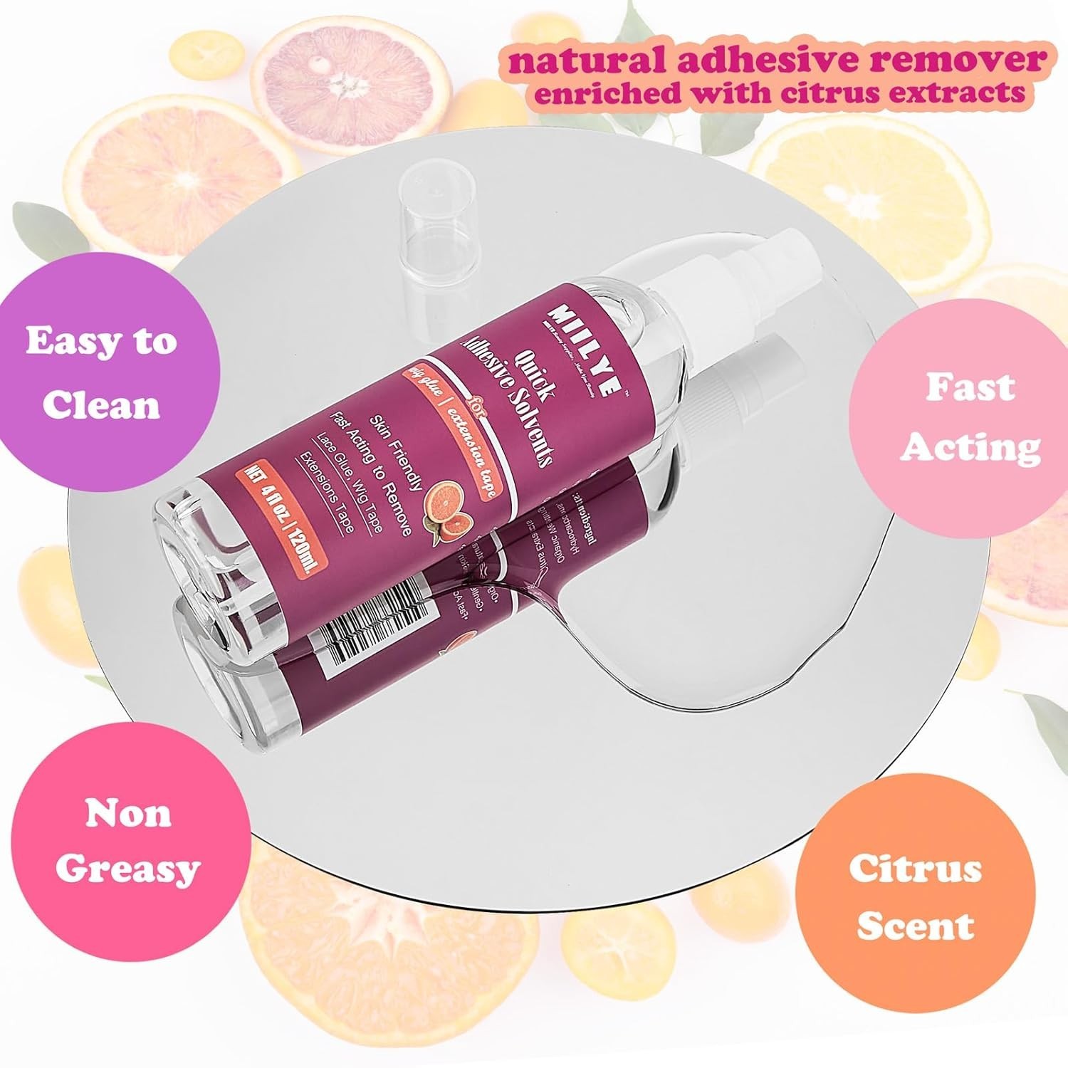 Professional Tape In Extension Remover 4oz Fast Wig Glue Dissolves Residue Safe