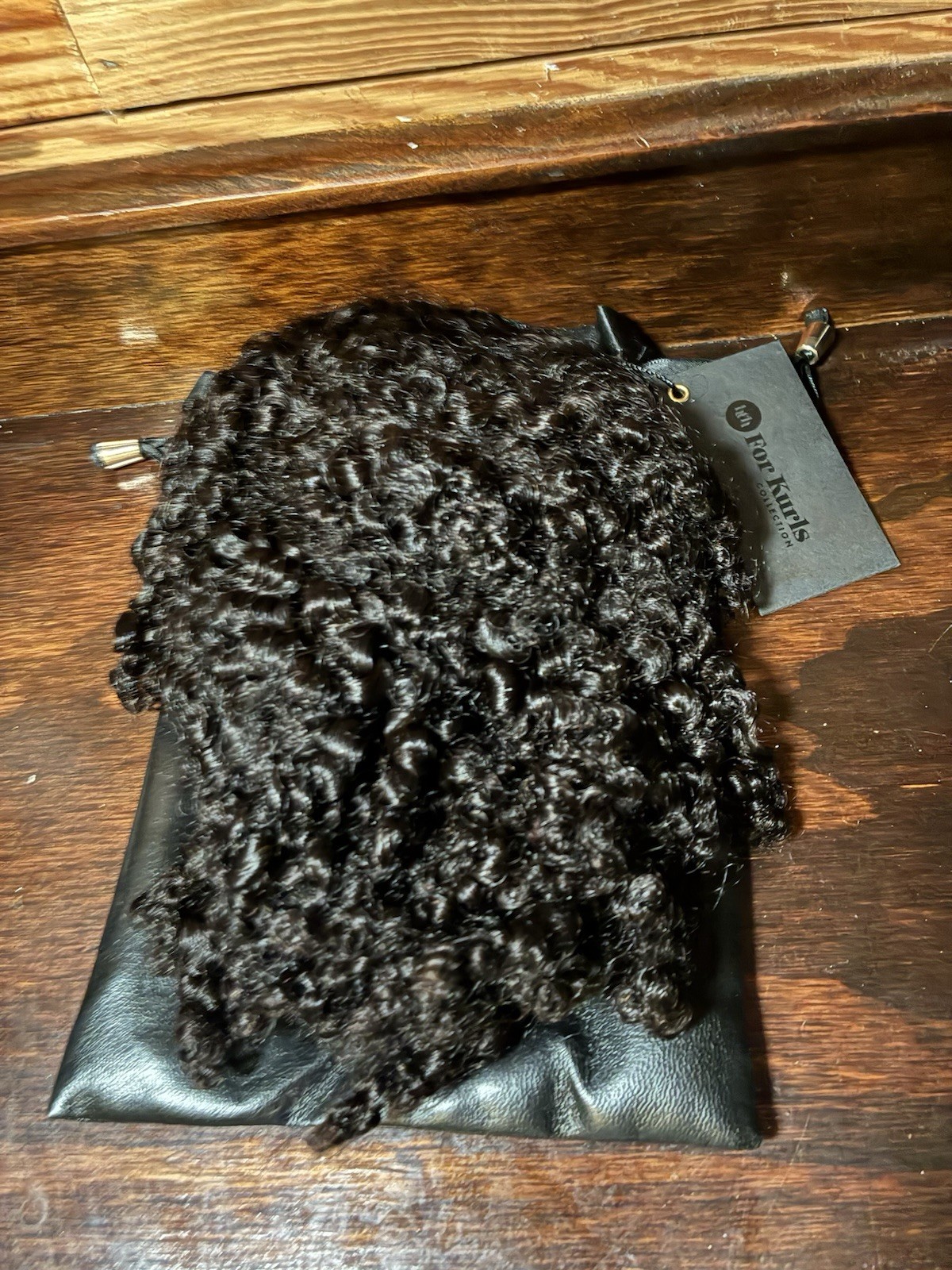 For Kurls HFH 12” Human Hair Afro Kinky Curly Ponytail, Drawstring w/ Clips