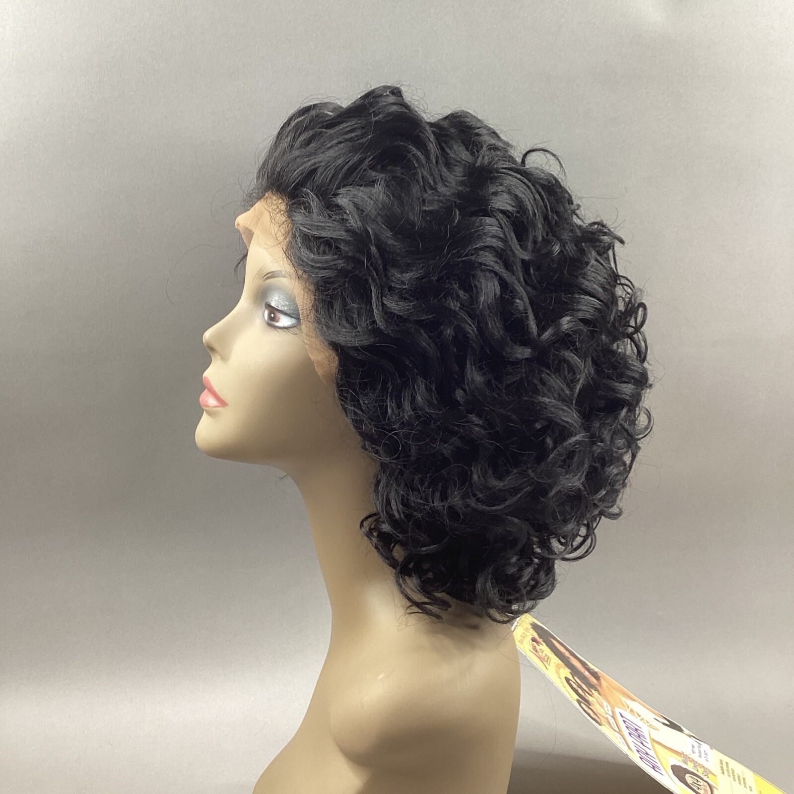 MLA69 #2 Darkest Brown Short Wavy Synthetic Adjustable Free Part Lace Front Wig
