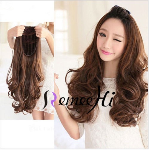 3/4 Half Wig 100% Real human hair Body wave human hair machine cap half wigs