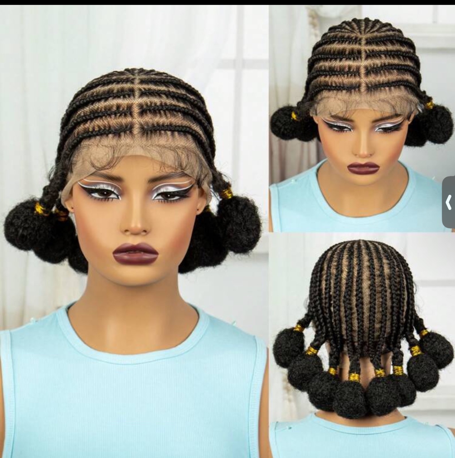 Braided Cornrow Wig. .made On A Full Lace .