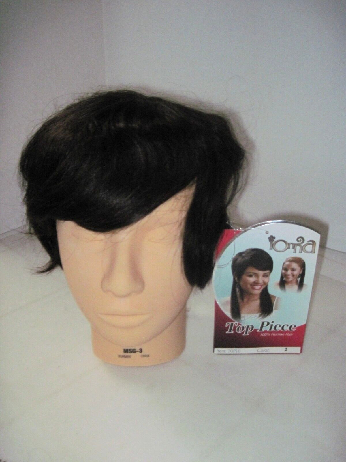 Unisex Hairpiece Dark Brown Human Hair Topper Women Thinning Hair & Male Toupee
