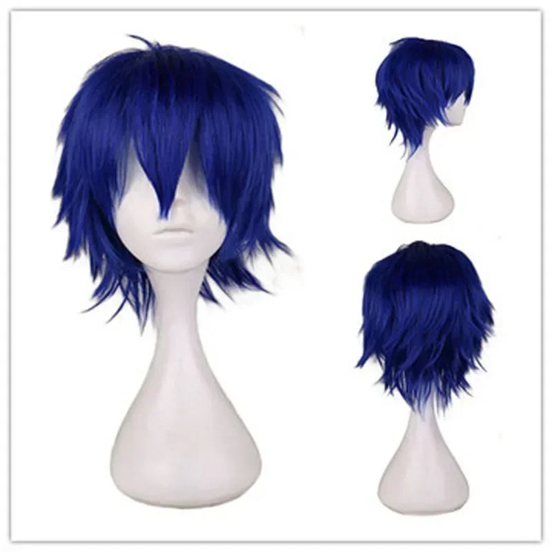 Universal Short Cosplay Wig Silver Red Pink Blonde Grass Green Black Straight