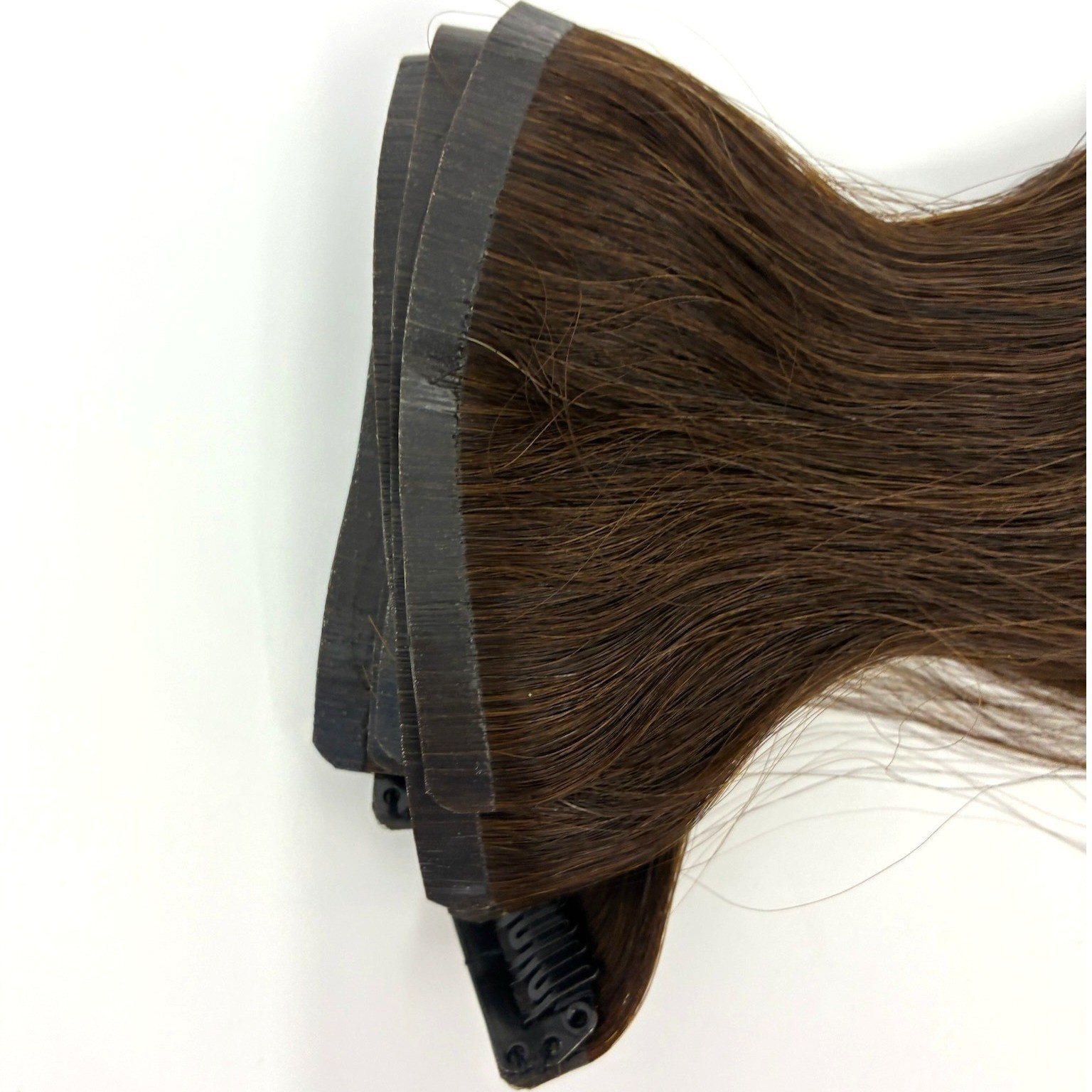 Glam Seamless Invisi-Clip Hair Extensions #1C/6 Balayage Brown 7 Wefts 16″140g