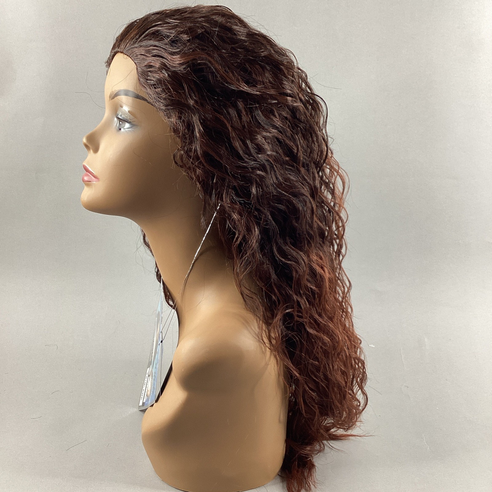 Beach Curl 24” Curly #2T1/350 Black Copper Synthetic Quick Weave Wig