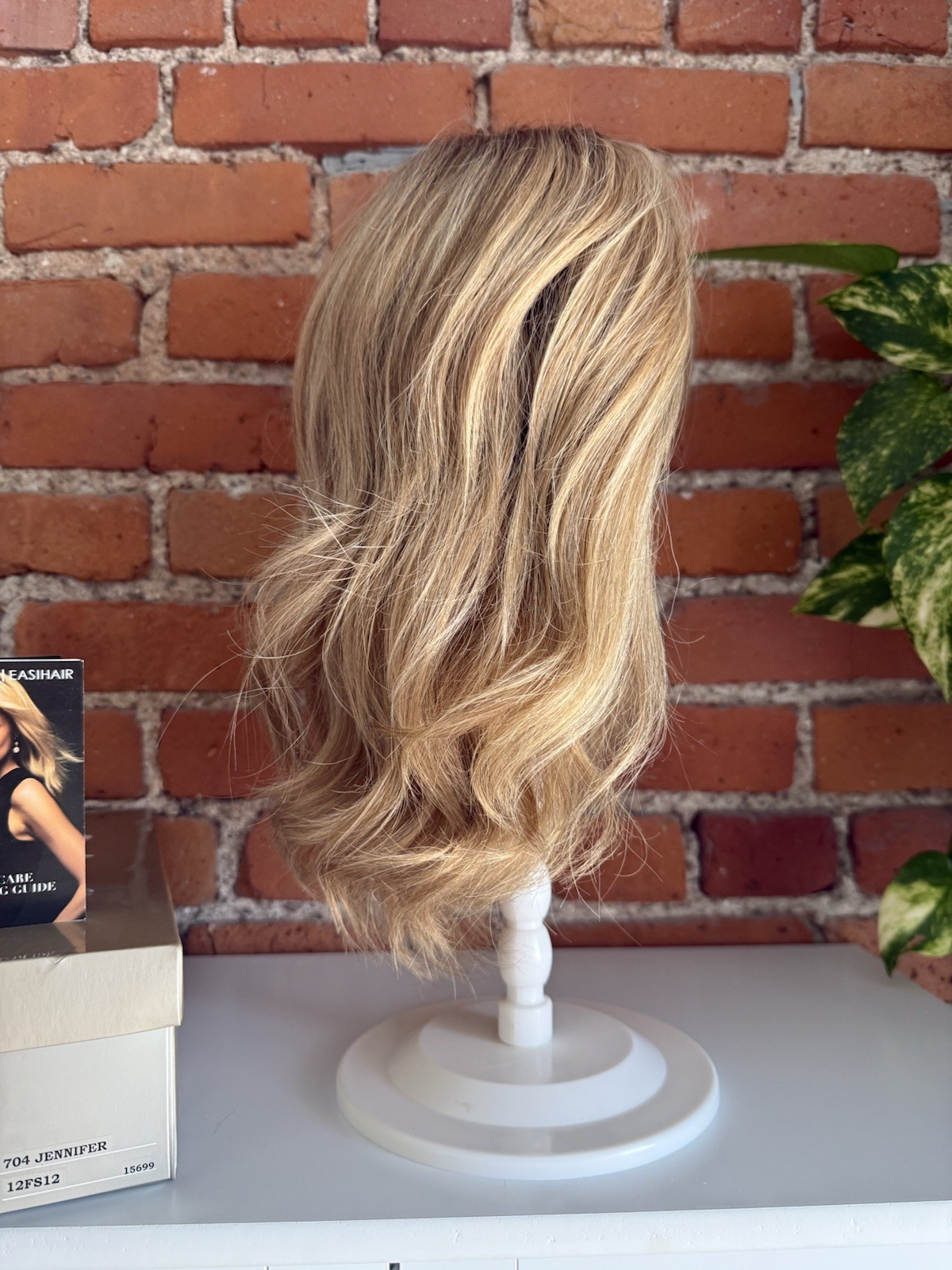 Jennifer Human Hair Wig by JON RENAU, 12FS12 Malibu Blonde Mono Top + Lace Front