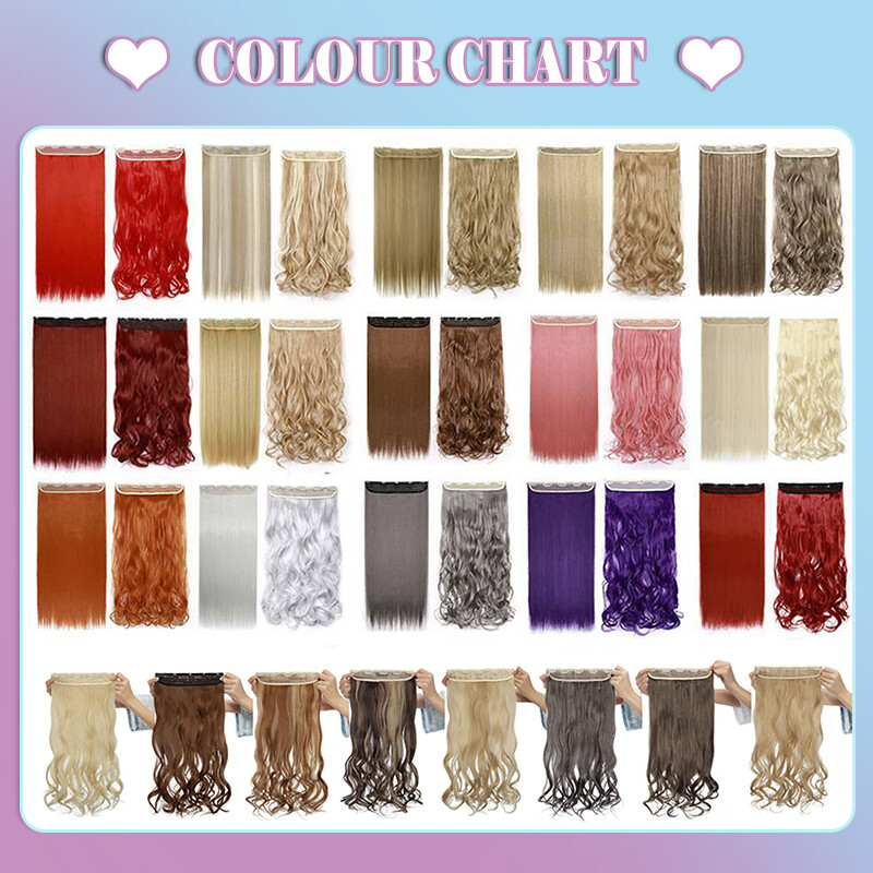 17~30 Inch Clip in Hair Extensions Natural Thick Wavy 5Clips Hairpieces Balayage