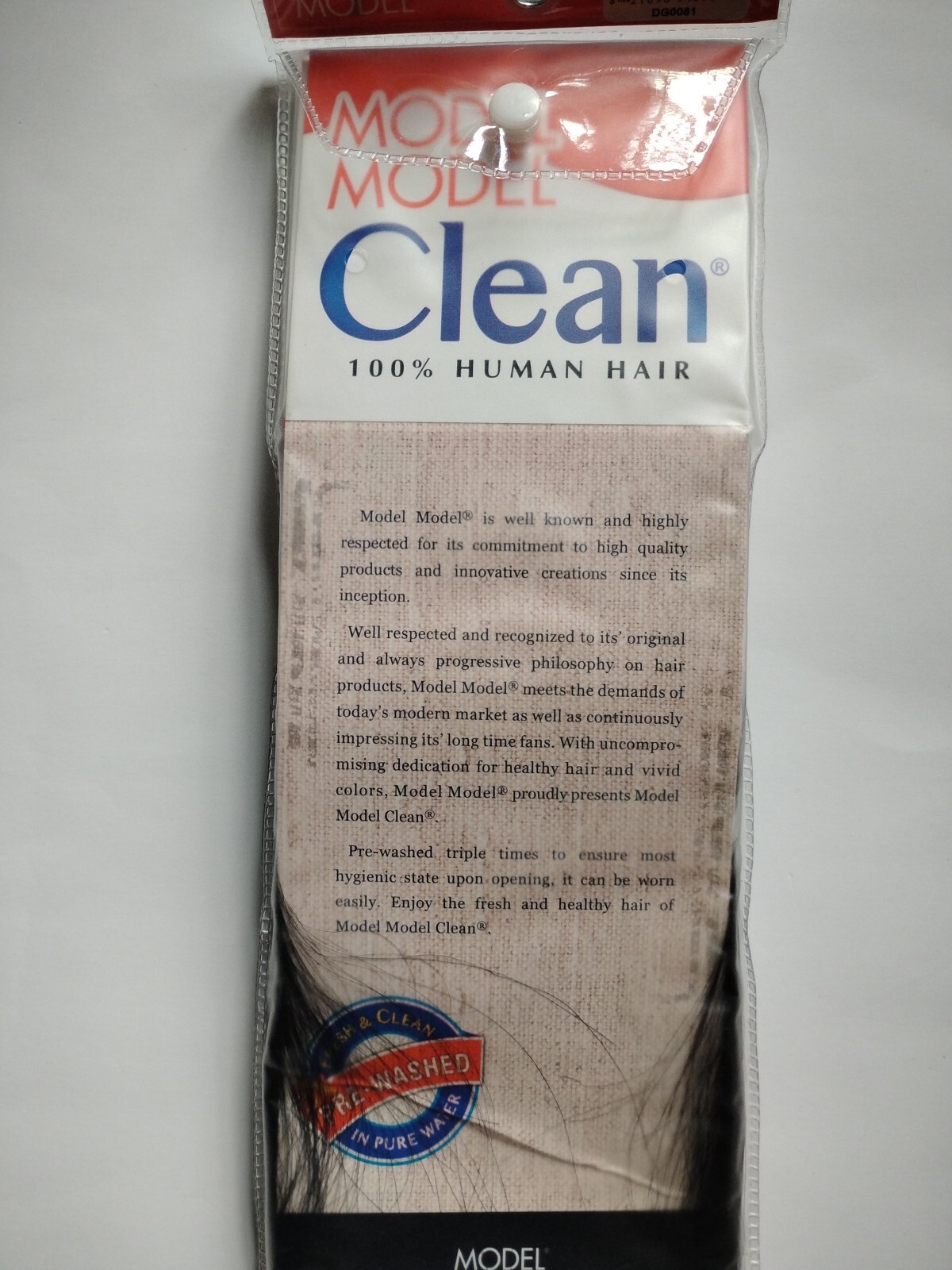 2 Packs MODEL MODEL Clean 100% Human Hair Weave Extension Yaky washed _8″_#1