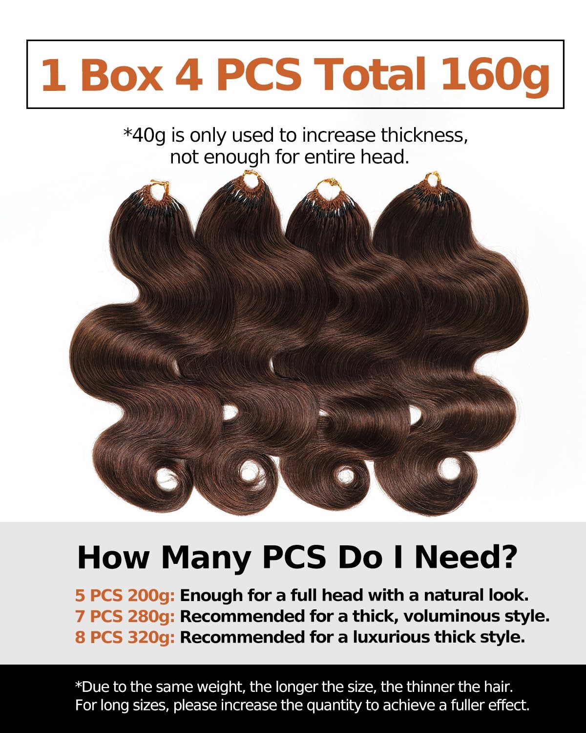 BEEOS Body Wave Crochet Human Hair 160g, Pre-Separated Miracle Knots Feather Cro