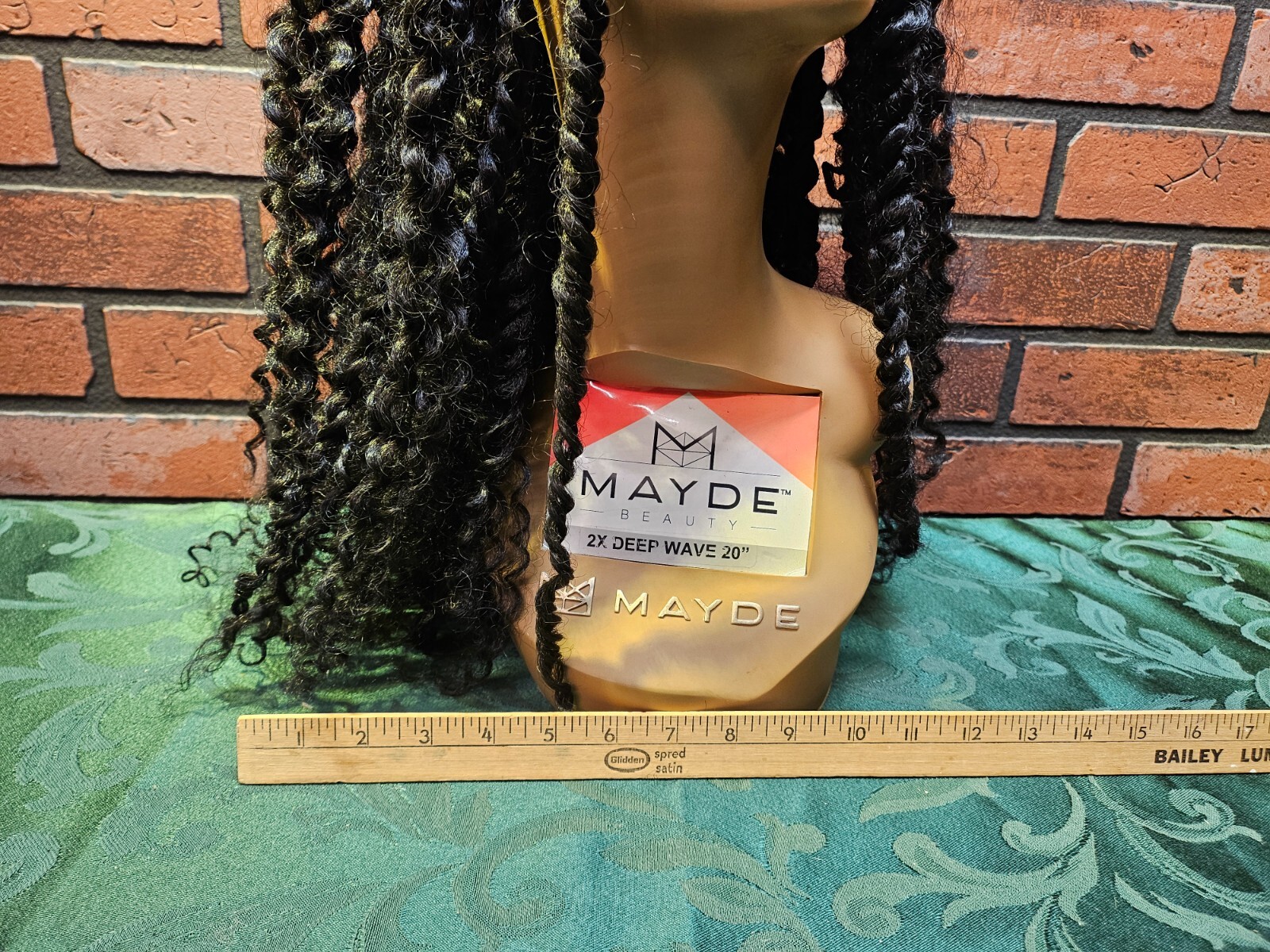 Mayde Beauty 2x Deep Wave 20″ Wig Weave + Face Mannequin Curls Dreadlocks Female