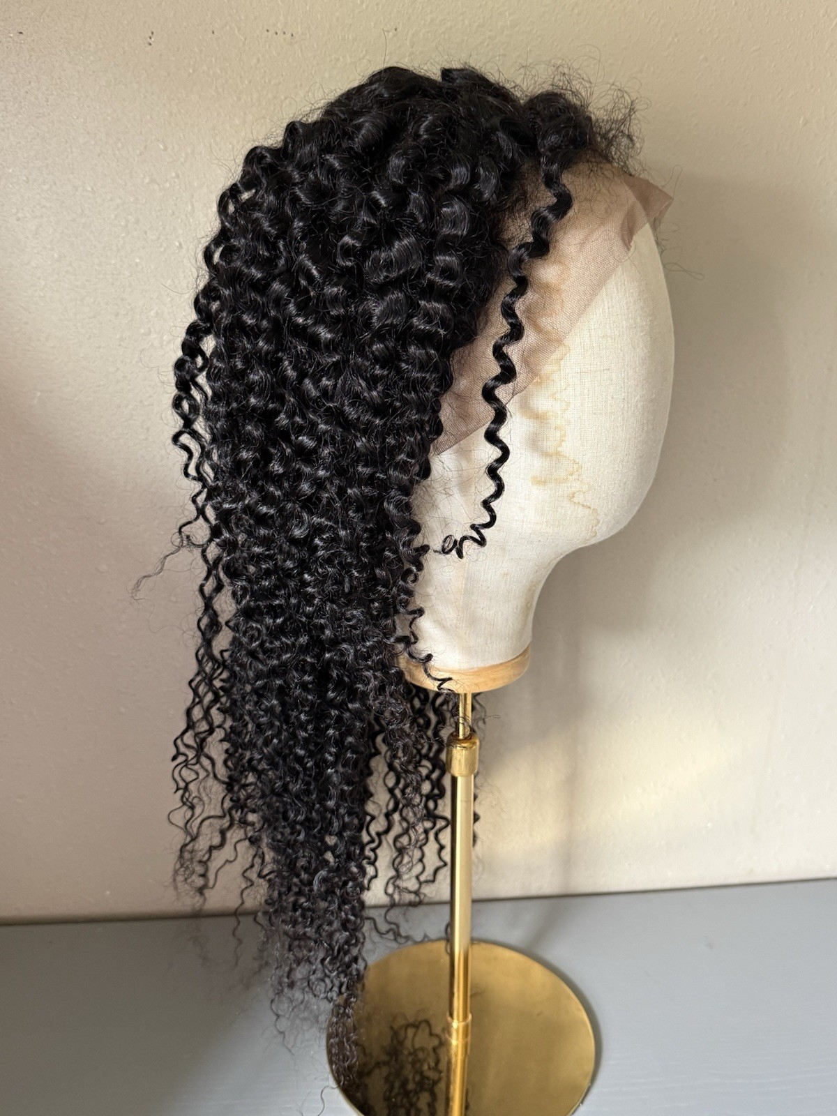 100% Virgin Human Hair 13×4 Lace Frontal Wig 22 inch kinky curly
