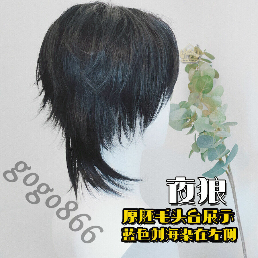 Japanese Harajuku Fashion Fringe Mix Short Hair Boys Men Daily Cosplay Full Wig