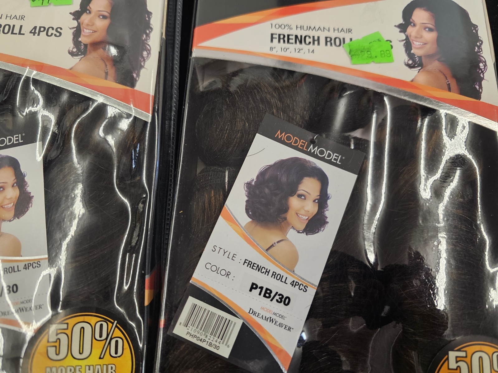 Lot Of 2 Dreamweaver 100% Human Hair – FRENCH ROLL 4pcs – Color P1B/30
