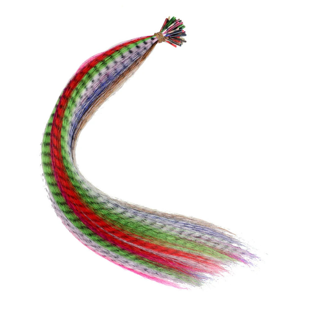 Heat Resistant Synthetic I-Tip Faux Feather Hair Extensions Pack For Women
