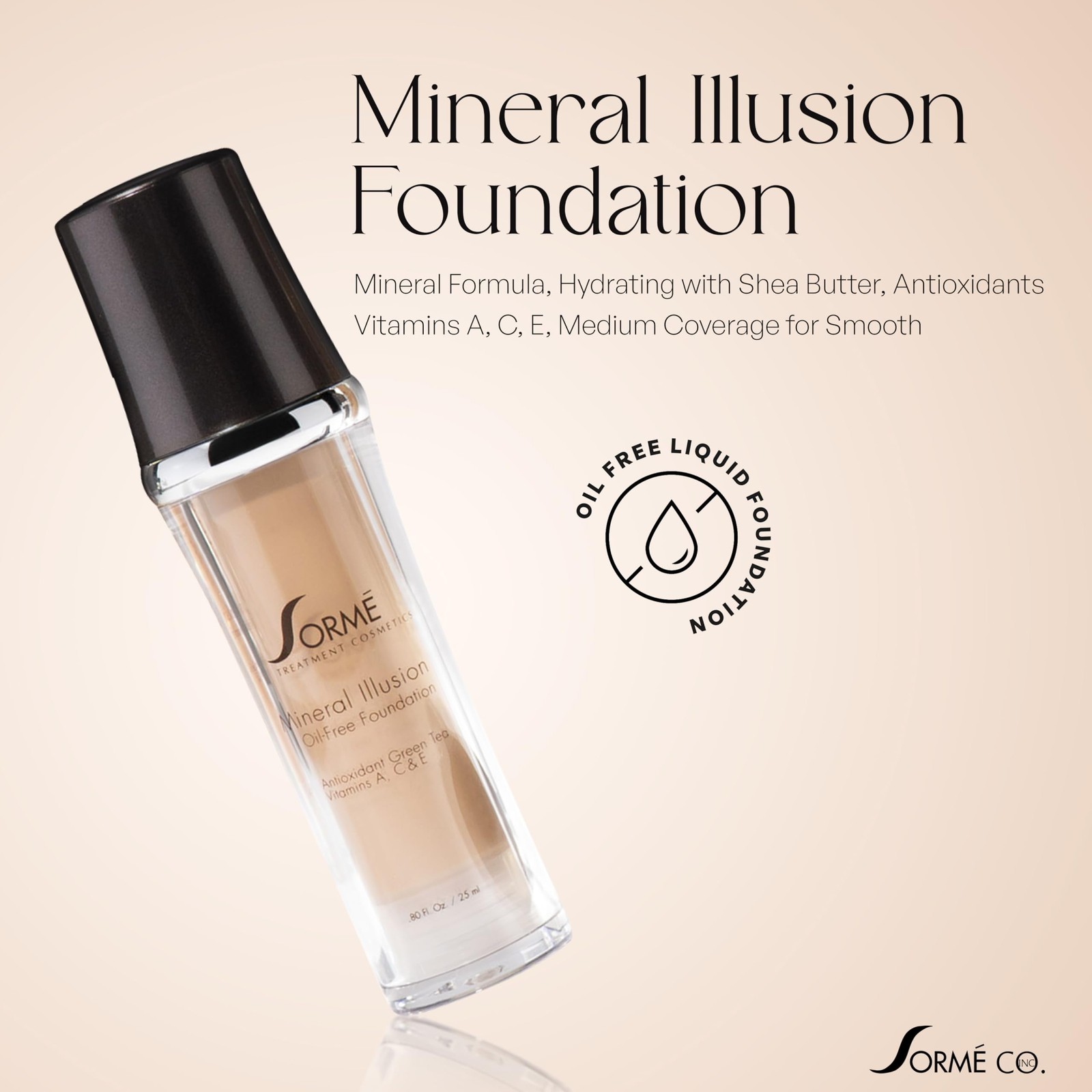 Mineral Illusion Oil Free Liquid Foundation Hydrating Shea Butter 25ml