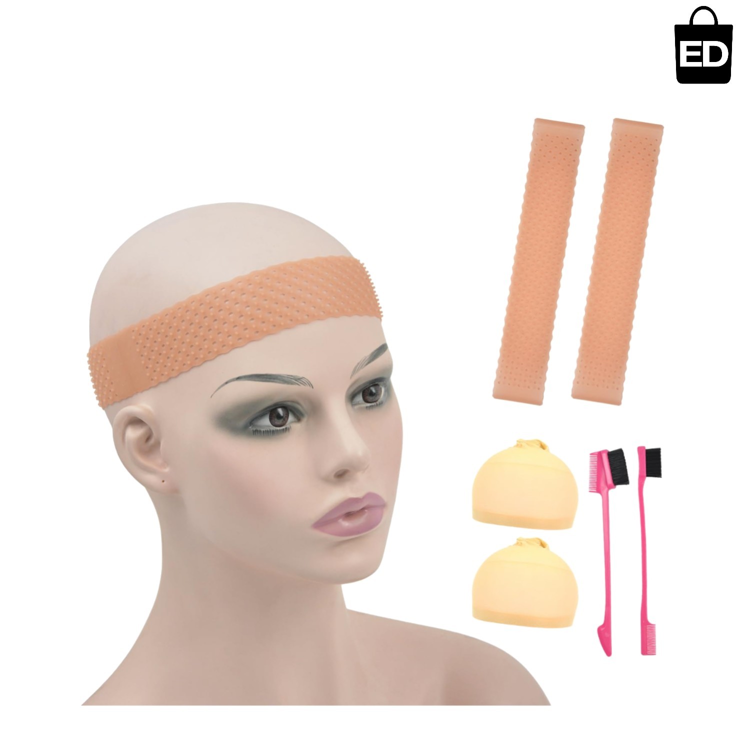 Breathable Silicone Wig Grip Bands Set – Adjustable Non-Slip, 4-Piece Essentials