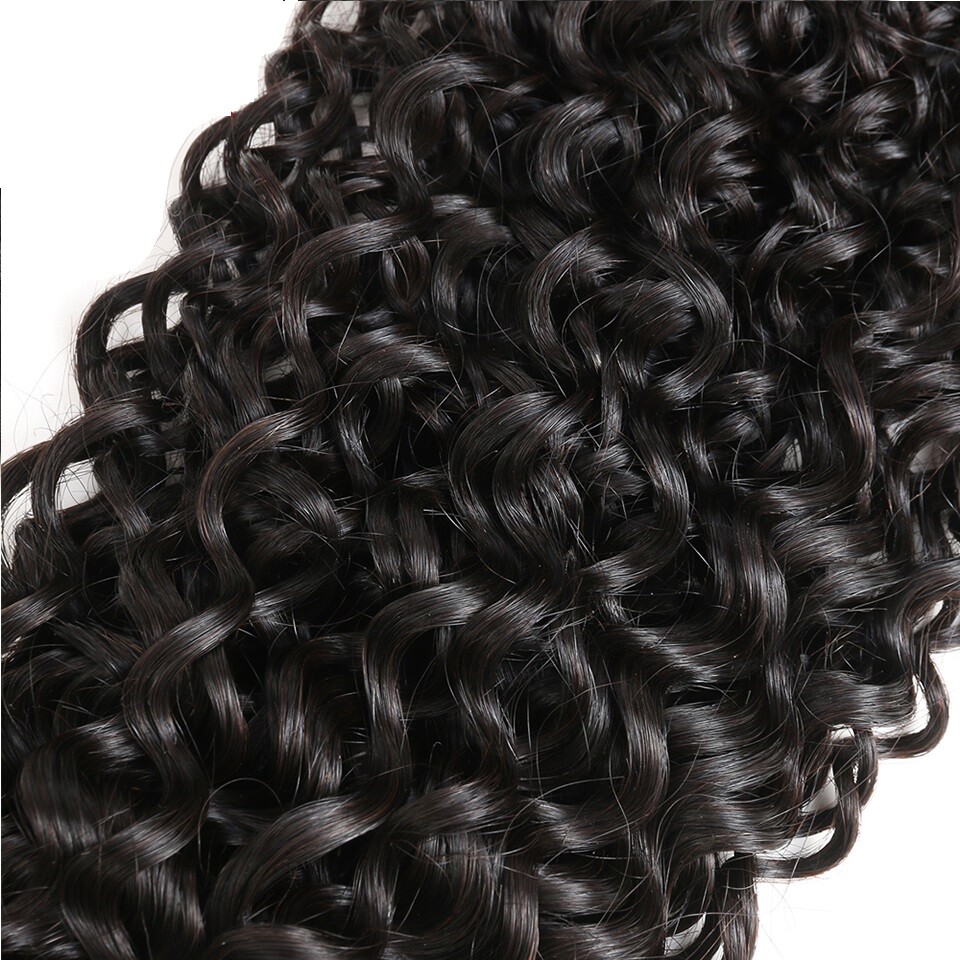 Jerry Curl Black Color #1B Brazilian 100 Virgin Human Hair bundle 10 – 28 In